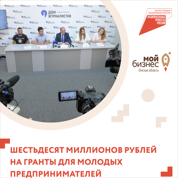 На гранты молодым предпринимателям в Омской области выделено 60 миллионов рублей